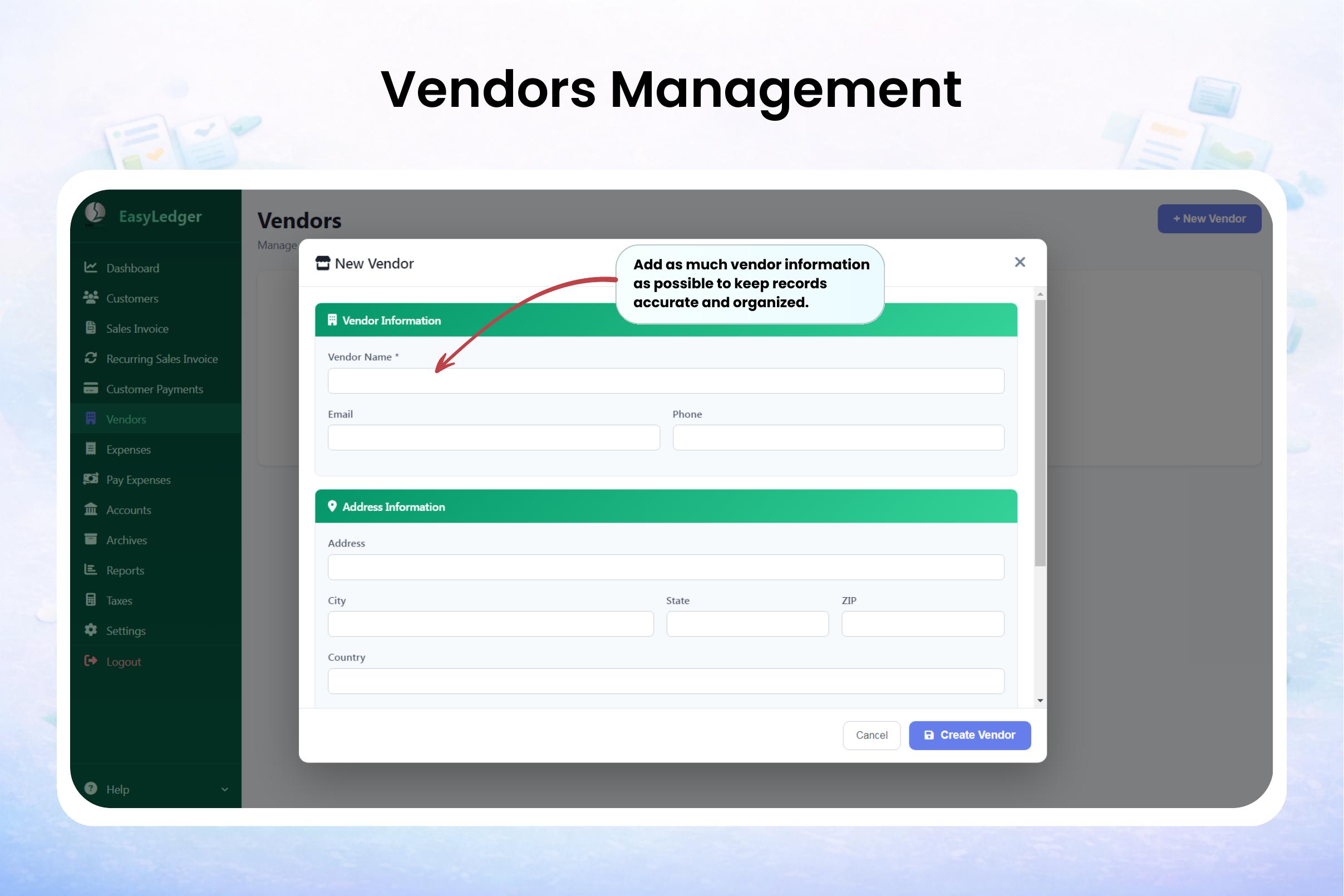 Vendors Management
