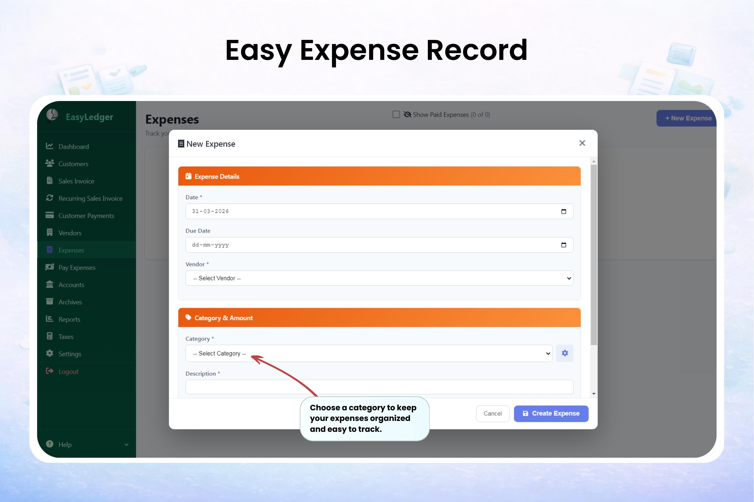 Easy Expense Record