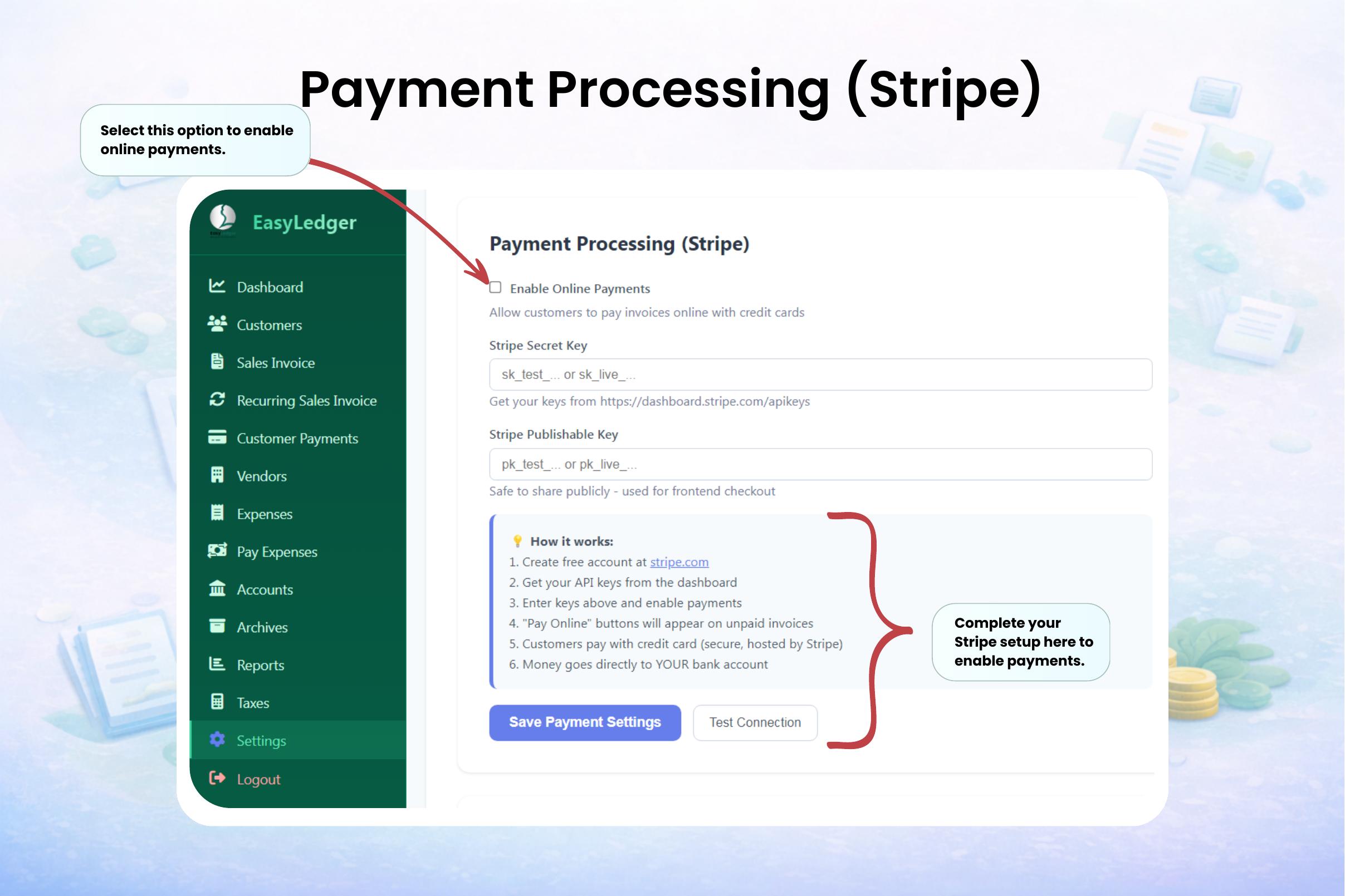 Payment Processing (Stripe)